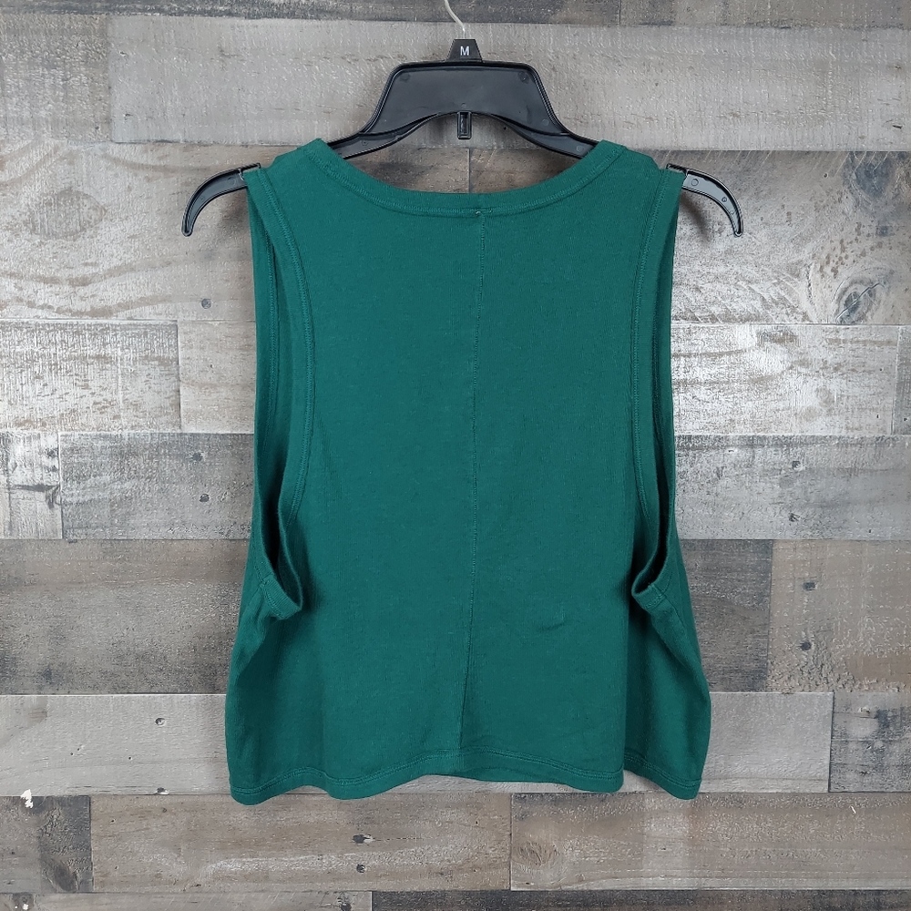 Free People Green Intimately Deep V-Neck Tank Top - Picture 3 of 6